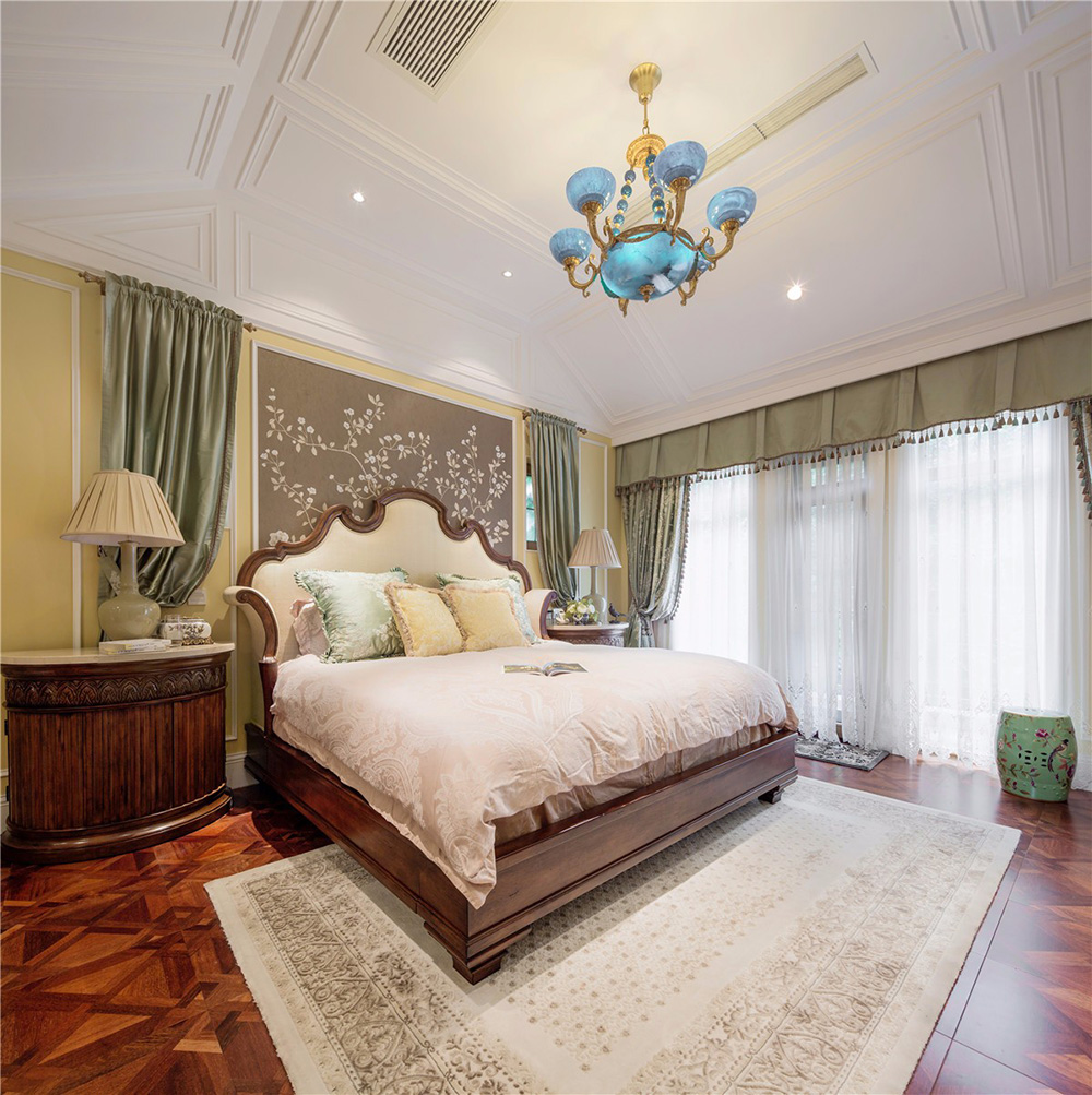 田园风格室内装修效果图-雅逸尚都三居130平米-卧室 田园风格室内装修效果图-雅逸尚都三居130平米-卧室